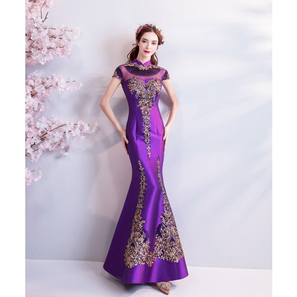 パーティードレス フォーマル... : レディース服 二次会 紫 人気特価