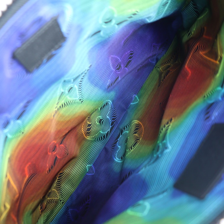 超美品 ルイ ヴィトン ポシェット リバーシブル セカンドバッグ M68777 黒 白 マルチカラー クラッチ ポー【本物保証】