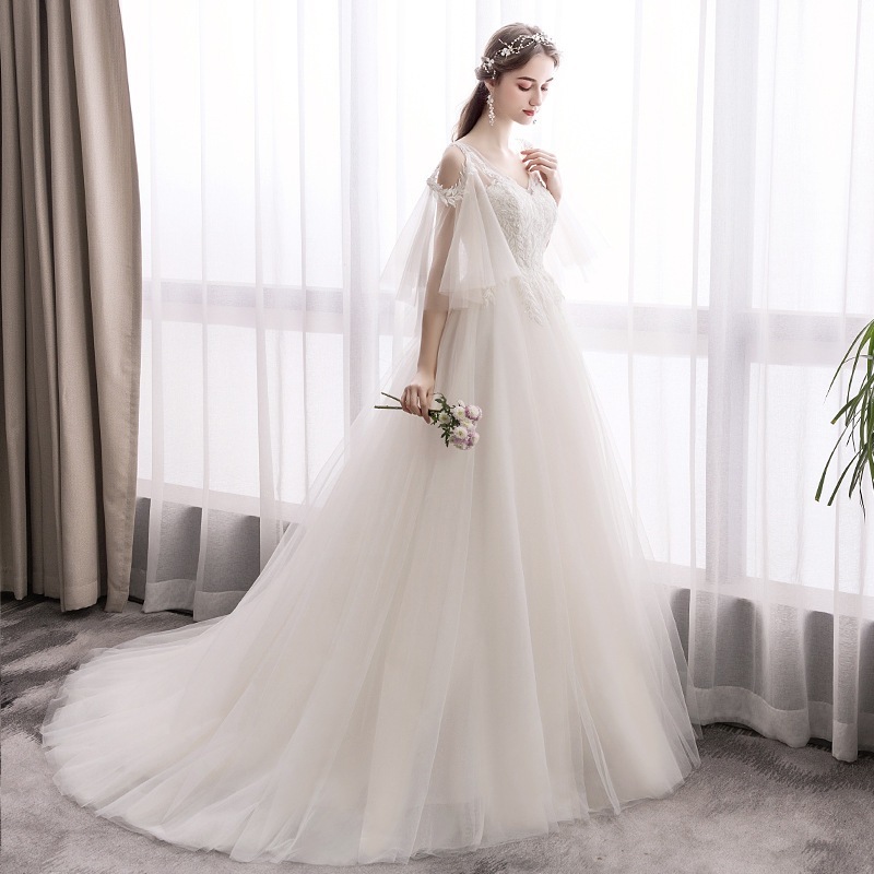 新作ドレス ウェディングドレス エンパイア ロングドレス 花嫁 衣装 演奏会 二次会パーティードレス マタニティウエディングドレス Aラインフリル袖撮影旅行 新作ドレス ウェディングドレス エンパイア ロングドレス 花嫁 衣装 演奏会 二次会パーティードレス マタニティウエディングドレス Aラインフリル袖撮影旅行