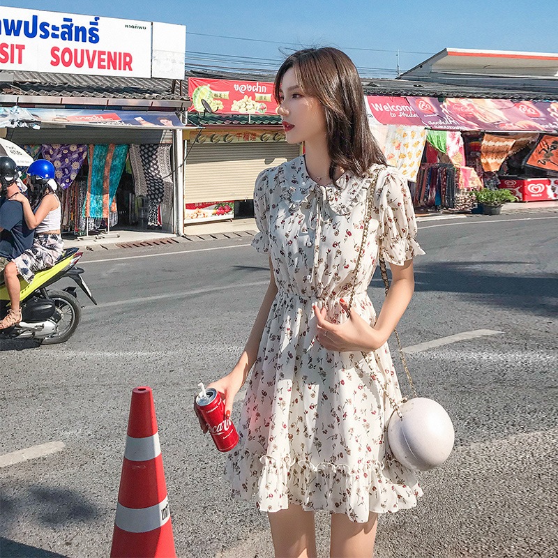 ワンピース デート かわいい 大人可愛い きれいめ シンプル カジュアル 大人 上品 おしゃれ 春夏 花柄 半袖 フリル ミニ丈 リボン ラウンドネック 韓国 ホワイト ガーリー XL モテ コーデ ワンピース デート かわいい 大人可愛い きれいめ シンプル カジュアル 大人 上品 おしゃれ 春夏 花柄 半袖 フリル ミニ丈 リボン ラウンドネック 韓国 ホワイト ガーリー XL モテ コーデ