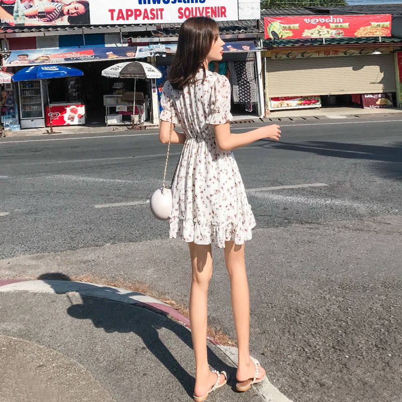 ワンピース デート かわいい 大人可愛い きれいめ シンプル カジュアル 大人 上品 おしゃれ 春夏 花柄 半袖 フリル ミニ丈 リボン ラウンドネック 韓国 ホワイト ガーリー XL モテ コーデ ワンピース デート かわいい 大人可愛い きれいめ シンプル カジュアル 大人 上品 おしゃれ 春夏 花柄 半袖 フリル ミニ丈 リボン ラウンドネック 韓国 ホワイト ガーリー XL モテ コーデ