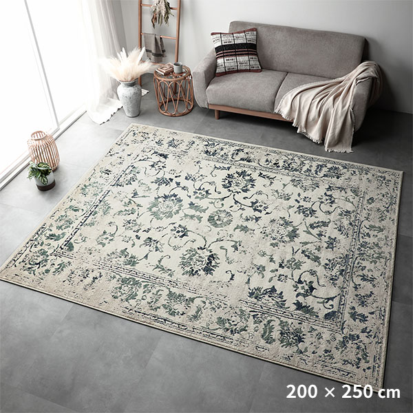 ラグ マット 約160x235cm アイボリー ホットカーペット対応 床暖房対応 オリエンタル柄 ウィルトン アンティーク調 絨毯 ラグ マット 約160x235cm アイボリー ホットカーペット対応 床暖房対応 オリエンタル柄 ウィルトン アンティーク調 絨毯