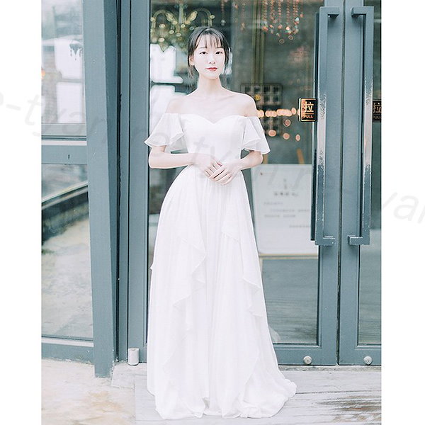 Qoo10] ウェディングドレス 結婚式ロングドレス