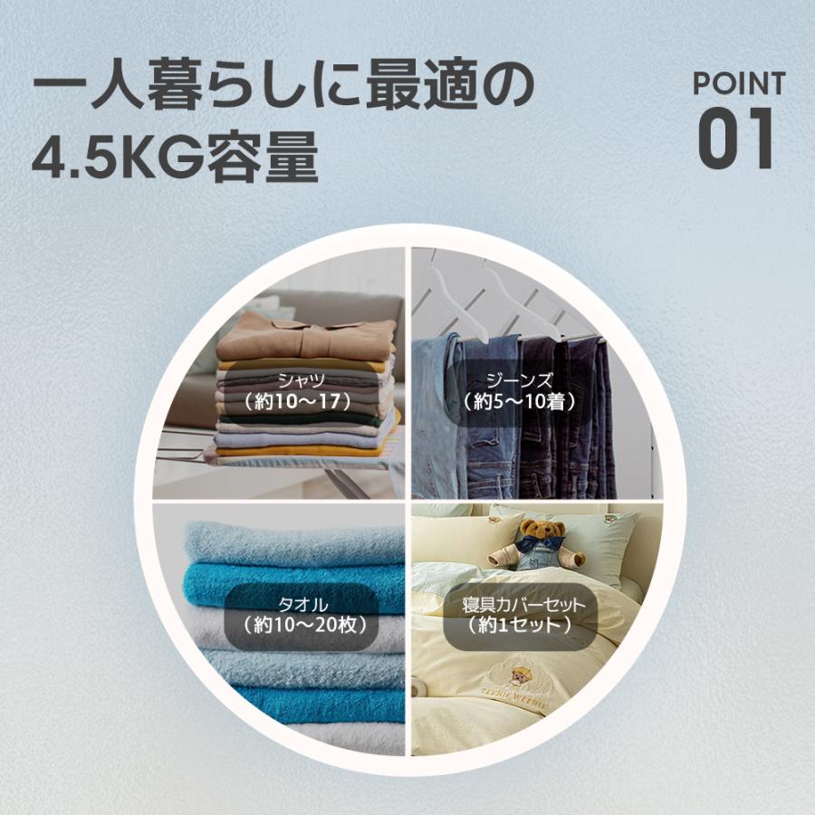 衣類乾燥機 4.5kg 小型 湿気対策 梅雨対策 カビ対策 花粉対策 布団乾燥 家庭用 1人暮らし