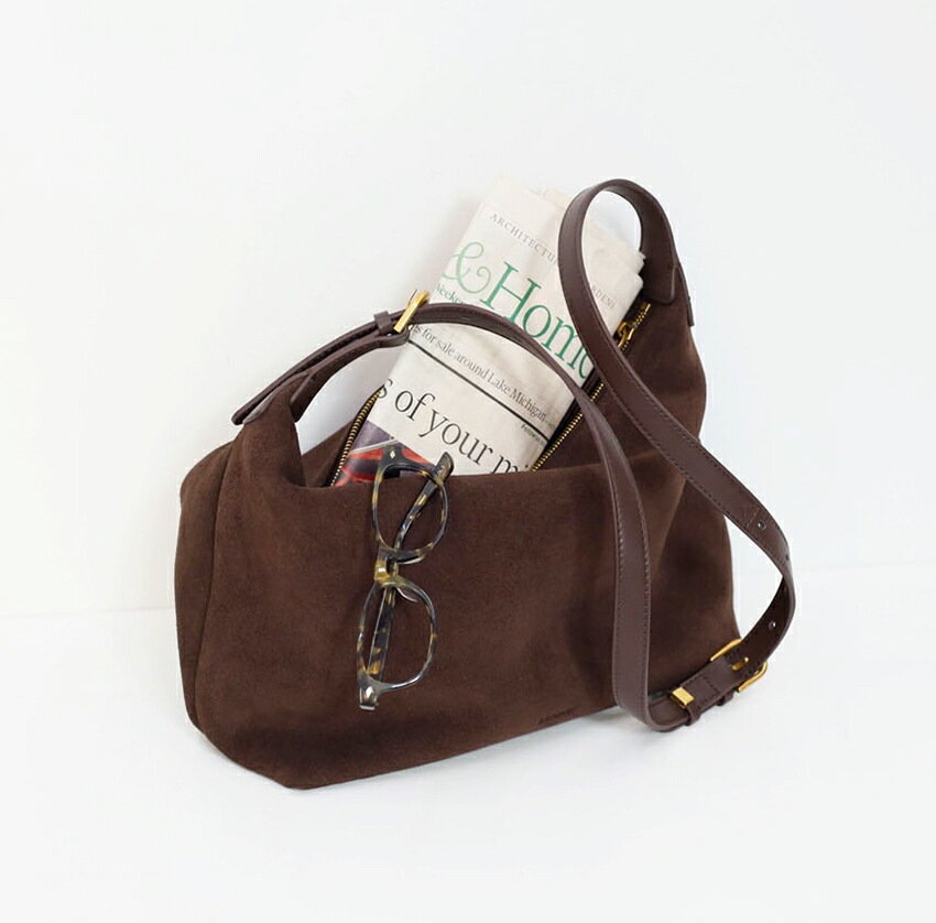 [メガ割りSALE]スエードワイドショルダーバッグ