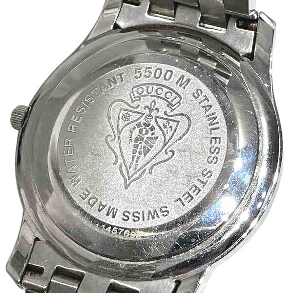 グッチ 5500M クォーツ シルバー文字盤 時計 腕時計 メンズ 【中古】 グッチ 5500M クォーツ シルバー文字盤 時計 腕時計 メンズ 【中古】