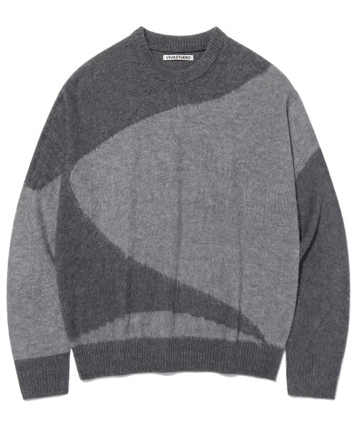 BLOCK ROUND KNIT 2色 新商品 韓国人気 男女共用 肝節期 韓国ファッション ストリートファッション