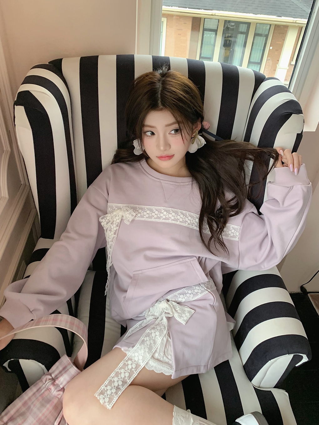 2024 秋冬 トップス 長袖 かわいいラウンドネック Tシャツ レディース 韓国風 ルーズ ゆったり 無地 カジュアル おしゃれサイズ シルエットファッション系シャツ衣装お出かけ