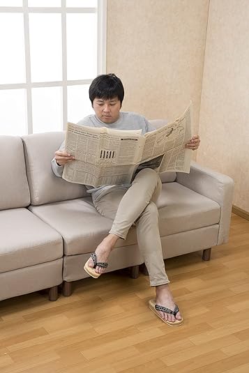 竹皮健康スポンジ草履（漆黒×みやび）２足セット