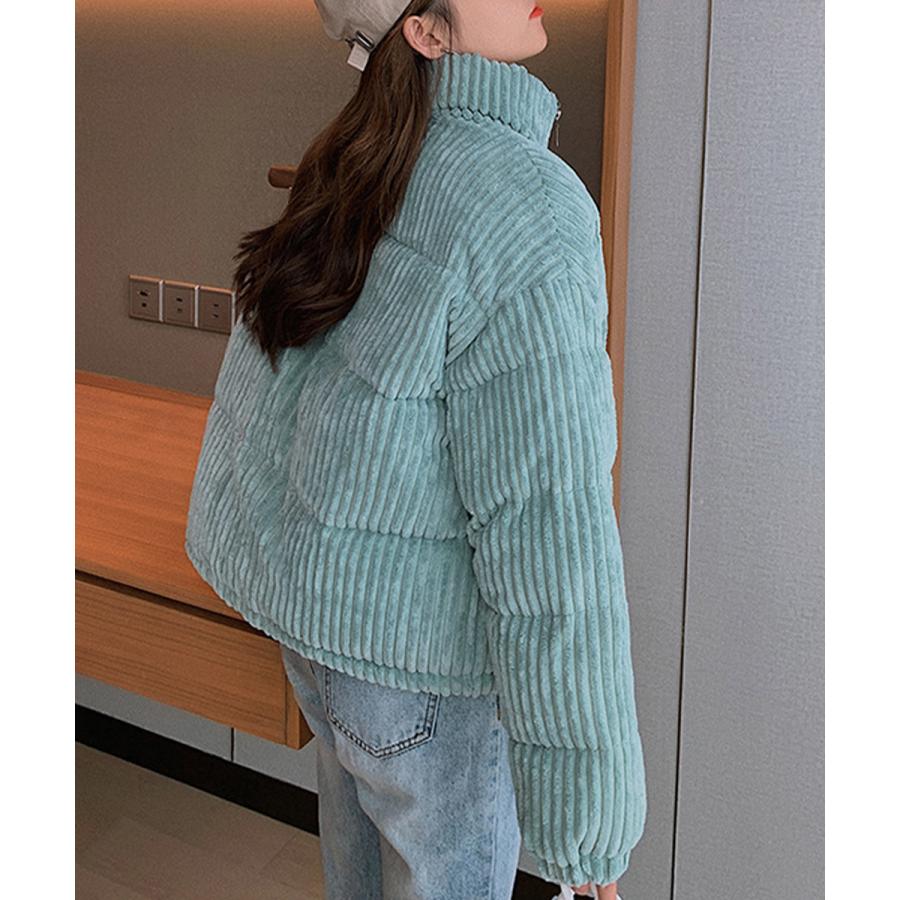 コーデュロイ 中綿ジャケット ショート丈