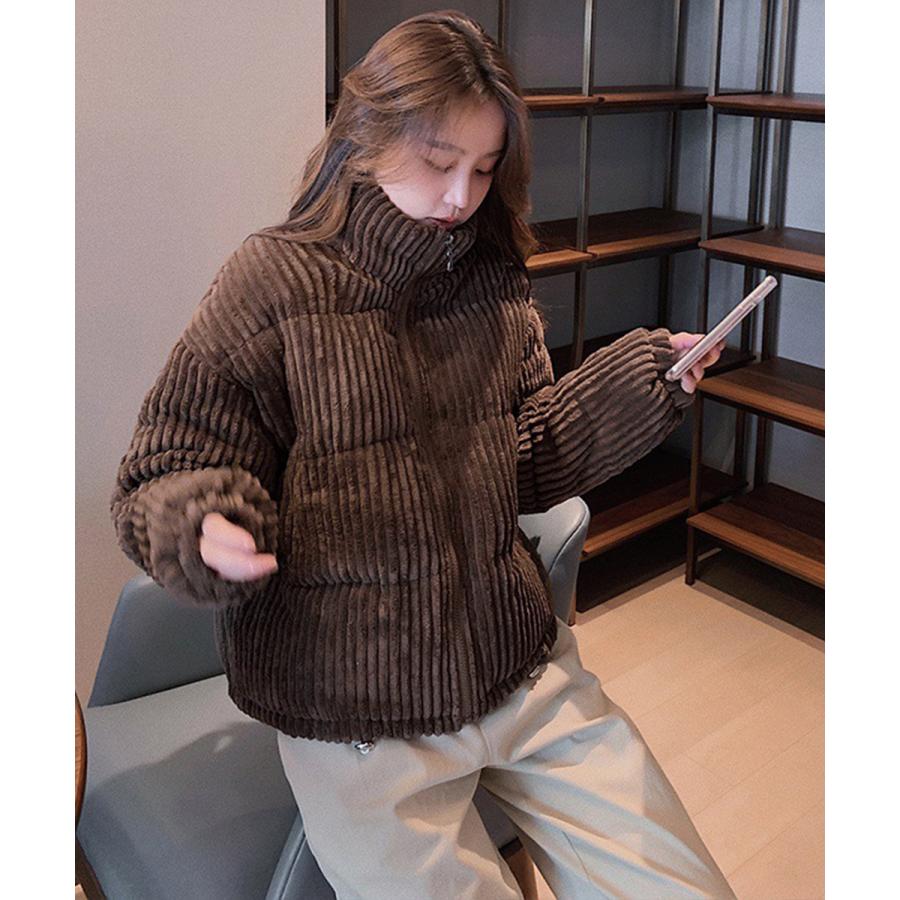 コーデュロイ 中綿ジャケット ショート丈