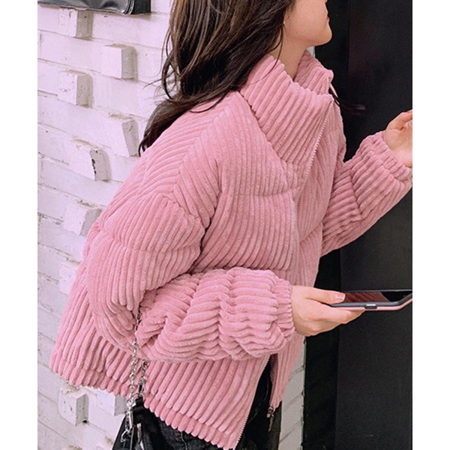 コーデュロイ 中綿ジャケット ショート丈