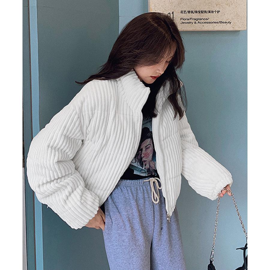 コーデュロイ 中綿ジャケット ショート丈