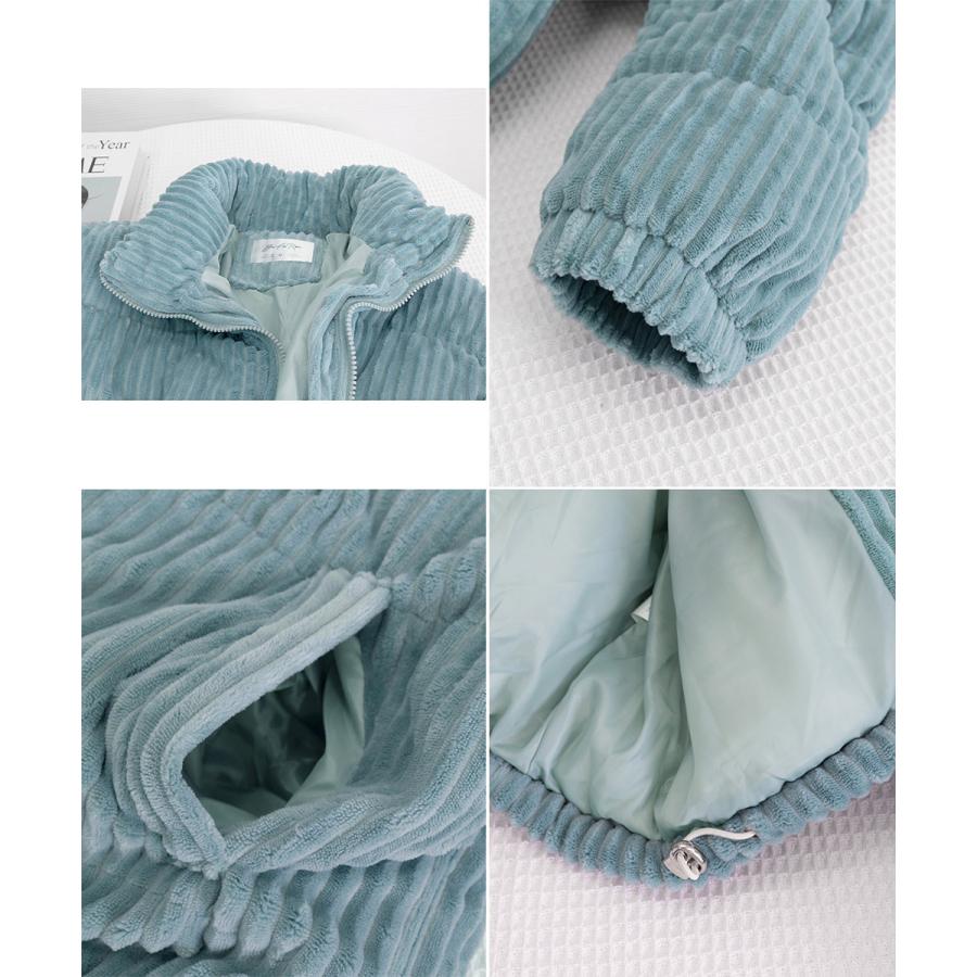 コーデュロイ 中綿ジャケット ショート丈