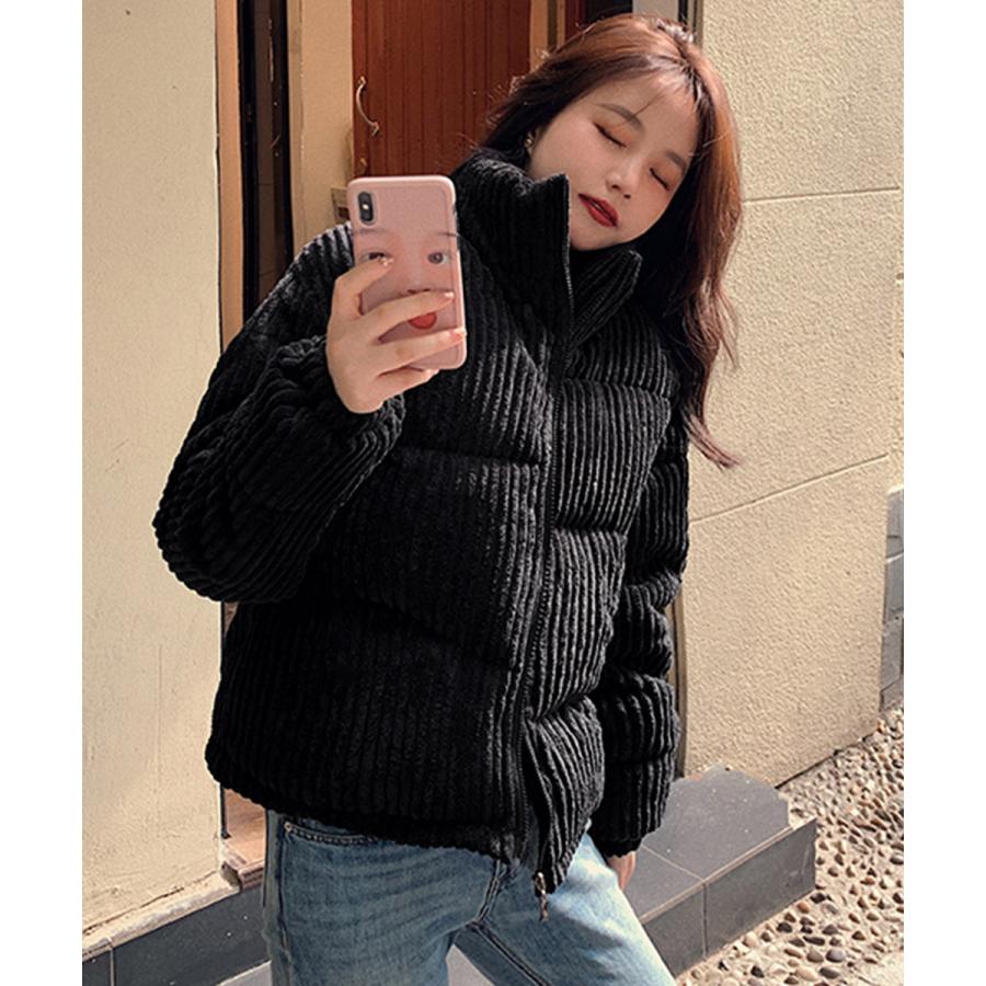 コーデュロイ 中綿ジャケット ショート丈