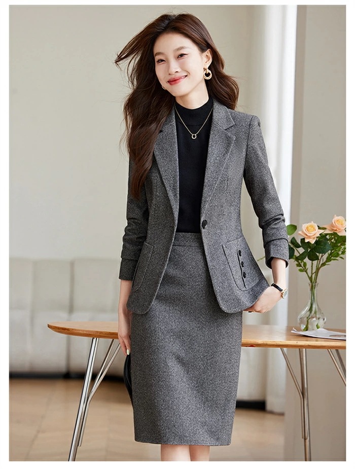 セットアップ スーツ レディース パンツスーツ スカートスーツ フォーマル セレモニー ビジネススーツ 大きいサイズ テーラードジャケット＆ワイドパンツ タイトスカート ツイード 2点セ