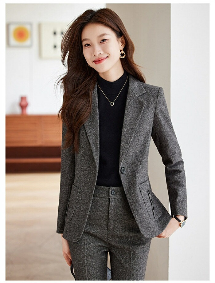 セットアップ スーツ レディース パンツスーツ スカートスーツ フォーマル セレモニー ビジネススーツ 大きいサイズ テーラードジャケット＆ワイドパンツ タイトスカート ツイード 2点セ