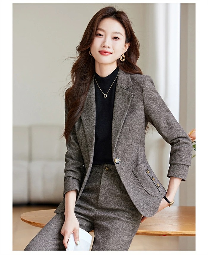 セットアップ スーツ レディース パンツスーツ スカートスーツ フォーマル セレモニー ビジネススーツ 大きいサイズ テーラードジャケット＆ワイドパンツ タイトスカート ツイード 2点セ