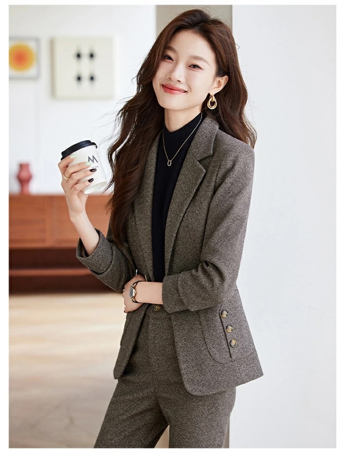 セットアップ スーツ レディース パンツスーツ スカートスーツ フォーマル セレモニー ビジネススーツ 大きいサイズ テーラードジャケット＆ワイドパンツ タイトスカート ツイード 2点セ