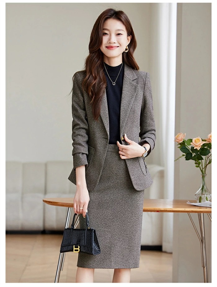 セットアップ スーツ レディース パンツスーツ スカートスーツ フォーマル セレモニー ビジネススーツ 大きいサイズ テーラードジャケット＆ワイドパンツ タイトスカート ツイード 2点セ