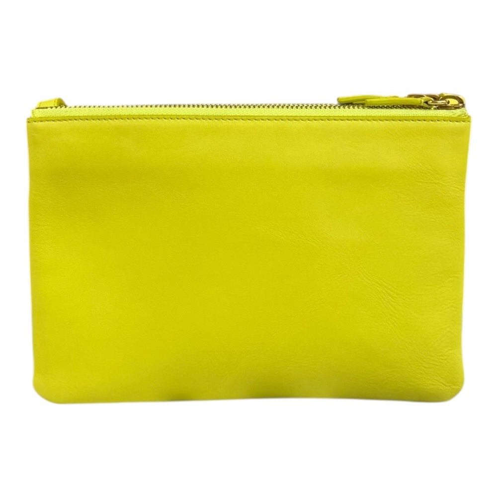 セリーヌ トリオスモール ショルダーバッグ レザー 165113ETA・11YF イエロー CELINE 中古