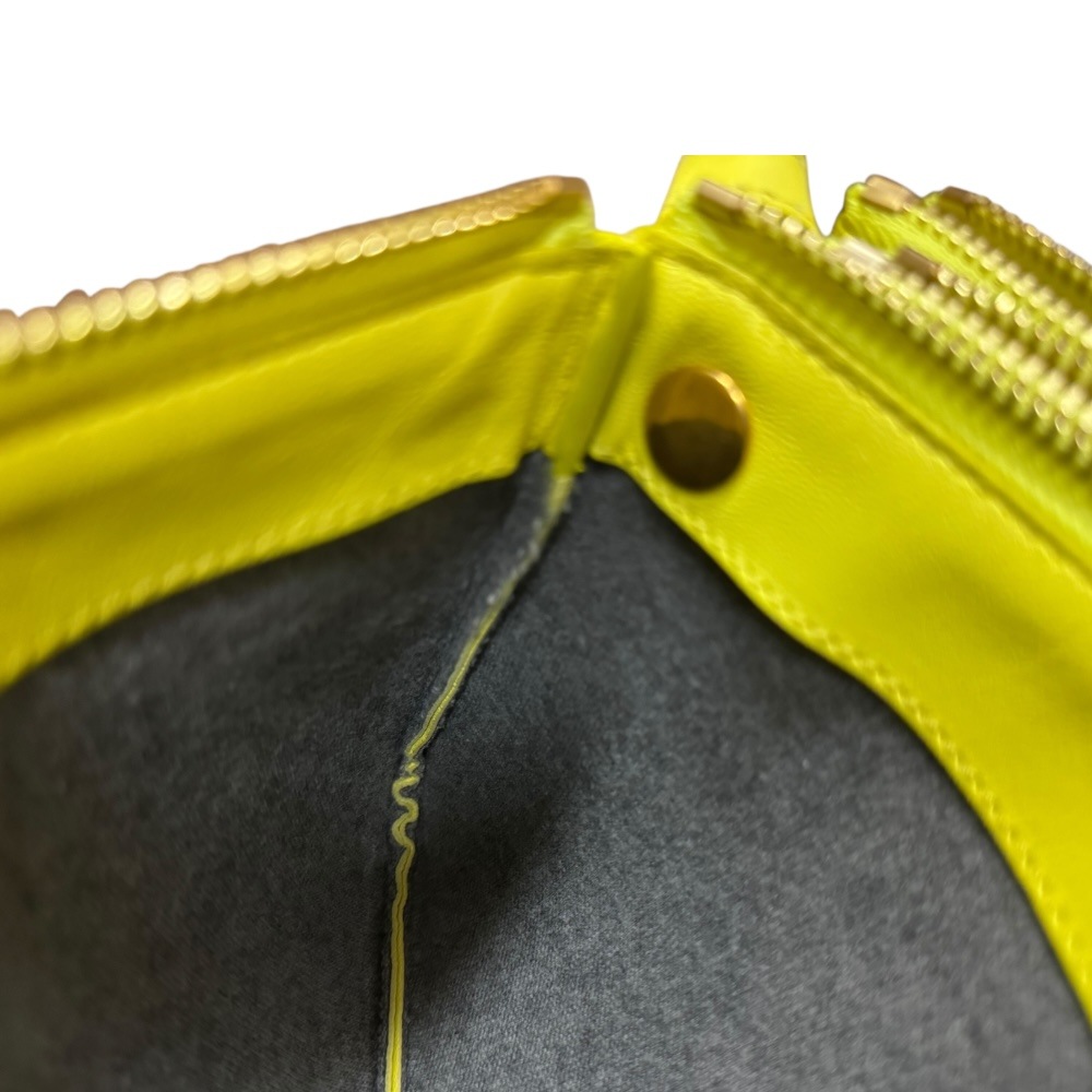 セリーヌ トリオスモール ショルダーバッグ レザー 165113ETA・11YF イエロー CELINE 中古