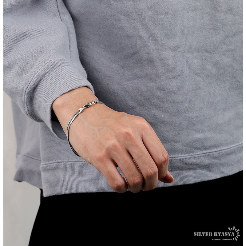 925 六字真言 チェーンブレスレット [bs182]