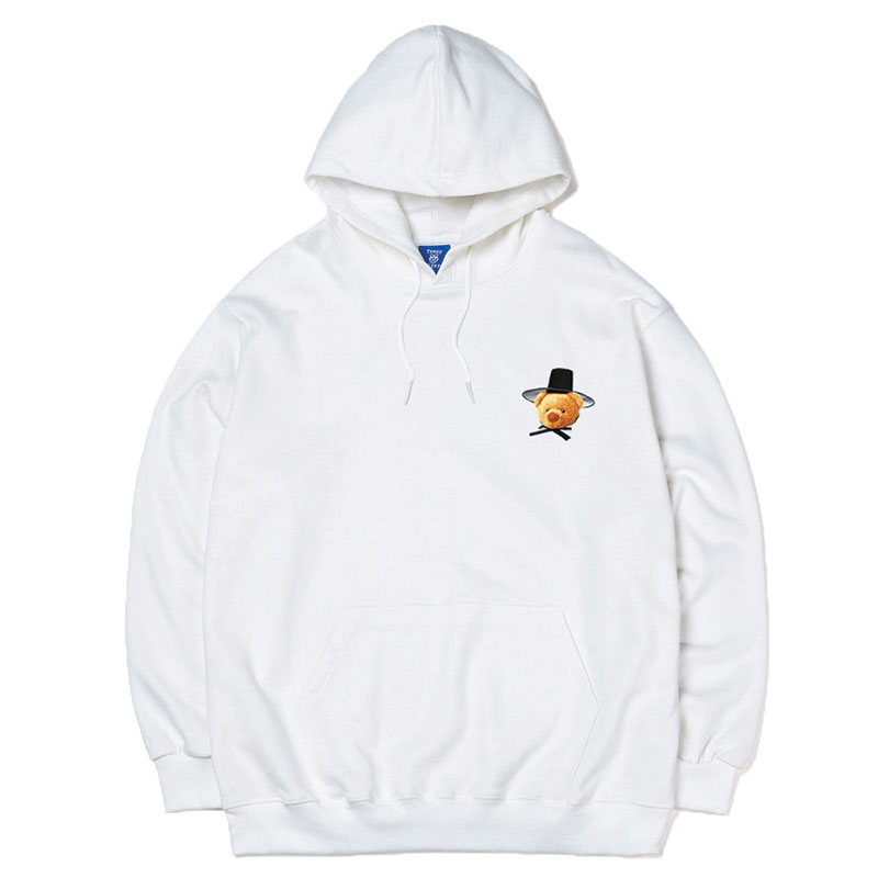 笠をかぶった熊ホワイト 笠をかぶった熊ホワイト