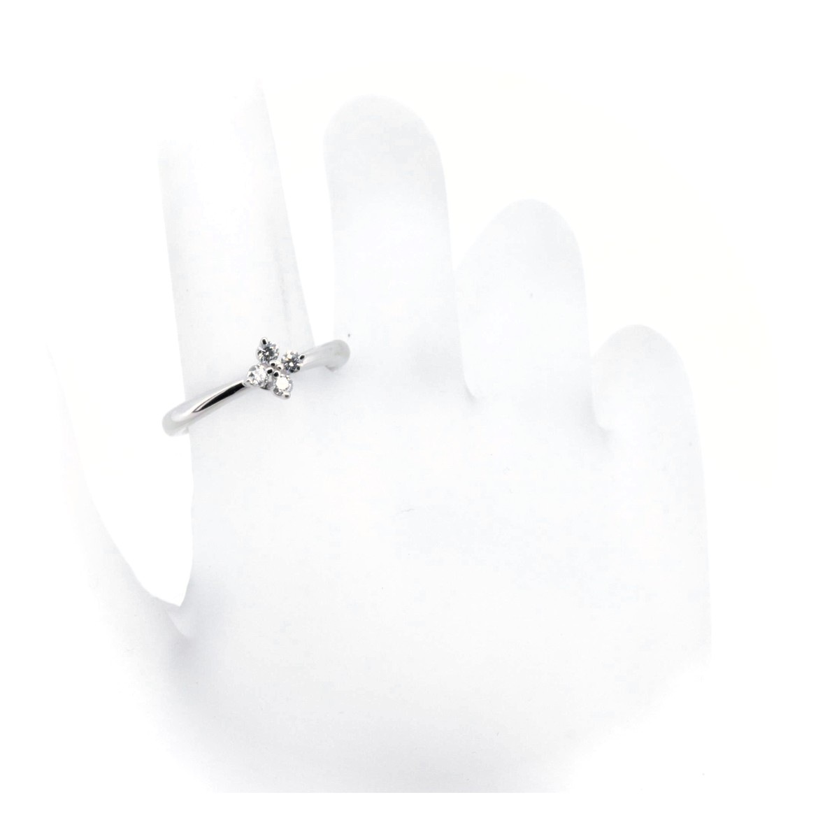 ダイヤモンドリング 指輪 0.16ct 12号 K18WG(18金 ホワイトゴールド)