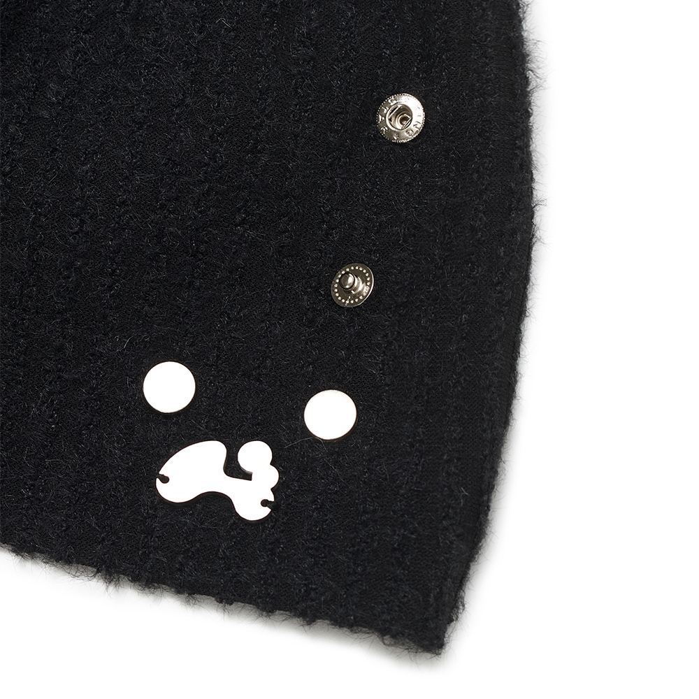 【HUGYOURSKIN】 FURRY TUCKED BEANIE : 3COLORS