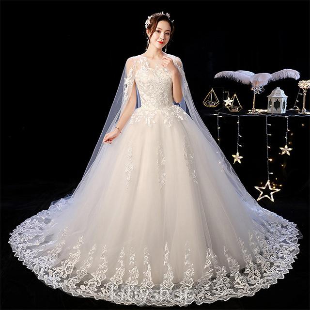 ウェディングドレス トレーン 袖あり ホワイトドレス 結婚式 二次会ドレス ロング Aライン 花嫁ドレス 白 ブライダルドレス 発表会ドレス 白 プリンセスドレス ウェディングドレス トレーン 袖あり ホワイトドレス 結婚式 二次会ドレス ロング Aライン 花嫁ドレス 白 ブライダルドレス 発表会ドレス 白 プリンセスドレス