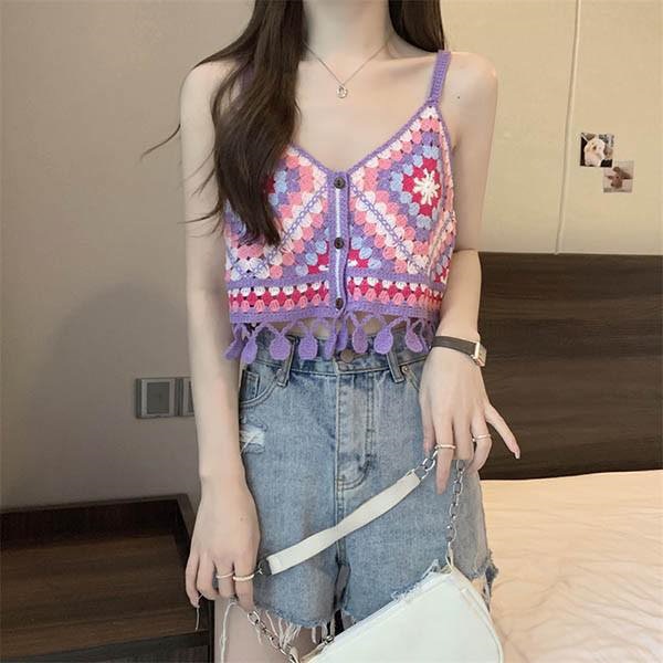 Qoo10] 最新の製品 クロシェ編み キャミソール