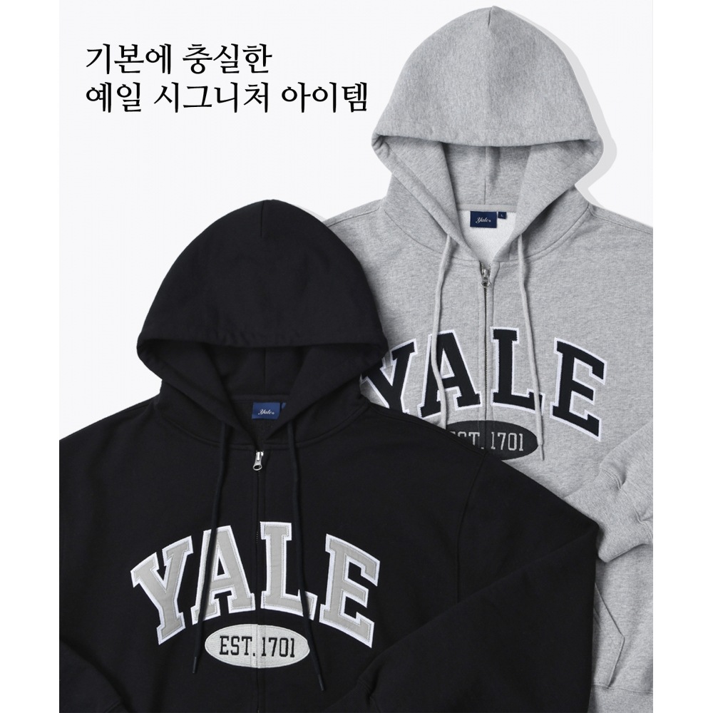 エール (24SS) 2トーンアーチフーディージップアップブラック エール (24SS) 2トーンアーチフーディージップアップブラック