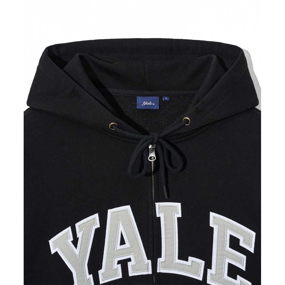 エール (24SS) 2トーンアーチフーディージップアップブラック エール (24SS) 2トーンアーチフーディージップアップブラック