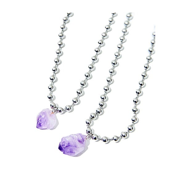 [ジェニ ウォヌ 着用] NATURAL AMETHYST ネックレス 韓国 アクセサリー