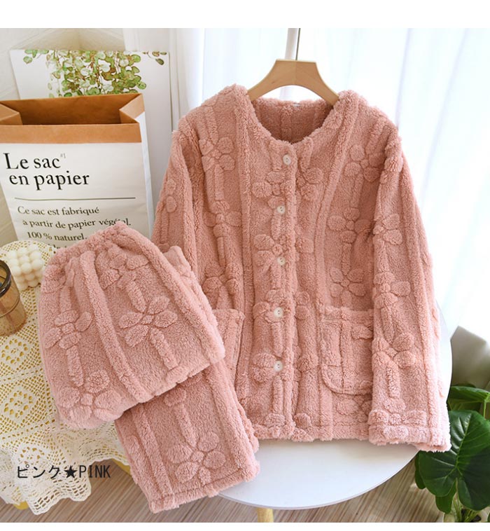 【2025新作】パジャマ レディース 冬 暖かい もこもこパジャマ ルームウエア 上下セット 前開き 両面起毛 寝間着 全身ボア 部屋着 セットアップ 40代 50代 Uネック ふわふわ ナイトウエ 【2025新作】パジャマ レディース 冬 暖かい もこもこパジャマ ルームウエア 上下セット 前開き 両面起毛 寝間着 全身ボア 部屋着 セットアップ 40代 50代 Uネック ふわふわ ナイトウエ