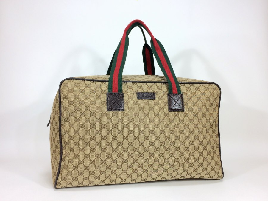 ボストンバッグ GG キャンバス シェリー ブラウン 【中古品】 ボストンバッグ GG キャンバス シェリー ブラウン 【中古品】