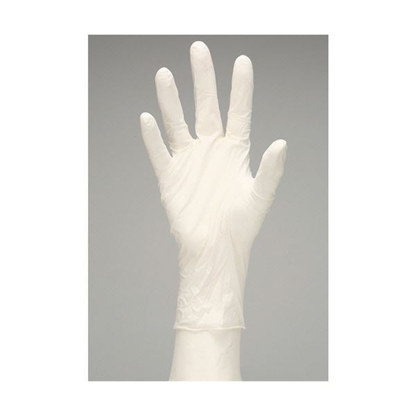 ミリオン ニトリルグローブ パウダーフリー ホワイト L 1セット（3000枚：300枚x10箱）