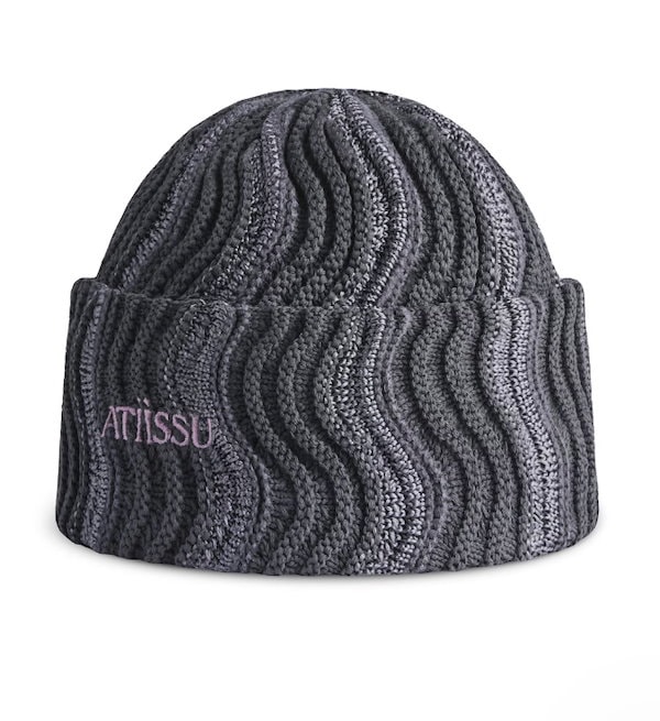 Atiissu ハット　バケットハット　ビーニー ATiiSSU]TWICEモモ着用☆スクイズ バケットハットGY (ATiiSSU/ニット