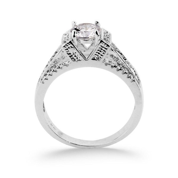 ホット7-10#シックな925スターリングシルバーホワイトトパーズの宝石結婚婚約指輪 ホット7-10#シックな925スターリングシルバーホワイトトパーズの宝石結婚婚約指輪