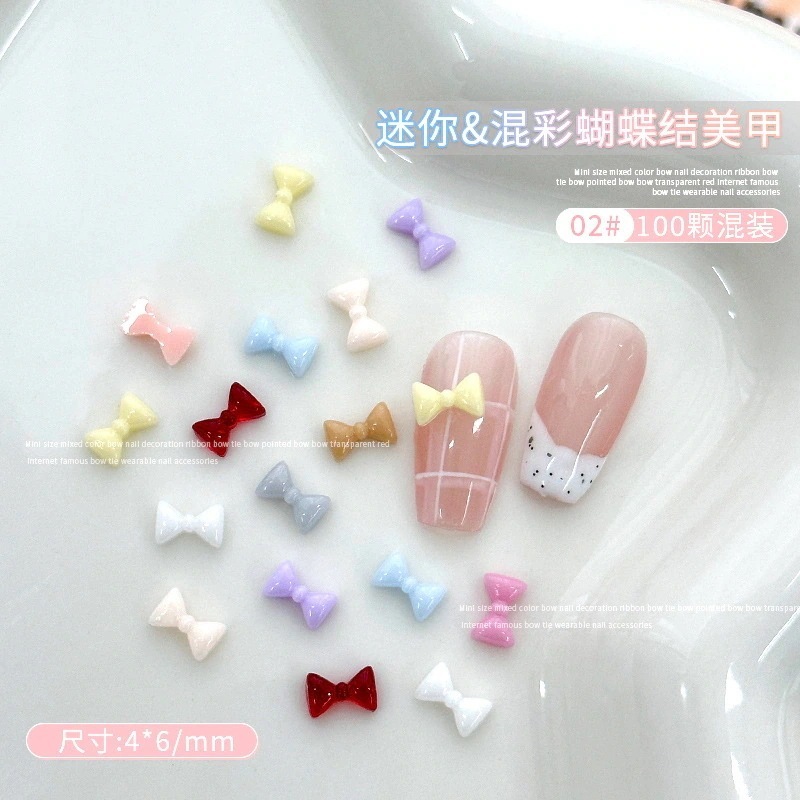 【10点セット】50%FF!!!100 つぶ 粒 そう 装 ミニリボン しんさく 新作 ネイルキャンディー しょく 色 ドーパミン じゅし 樹脂 リボン こんしょく 混色 ネイルアクセサリー ネイルパ