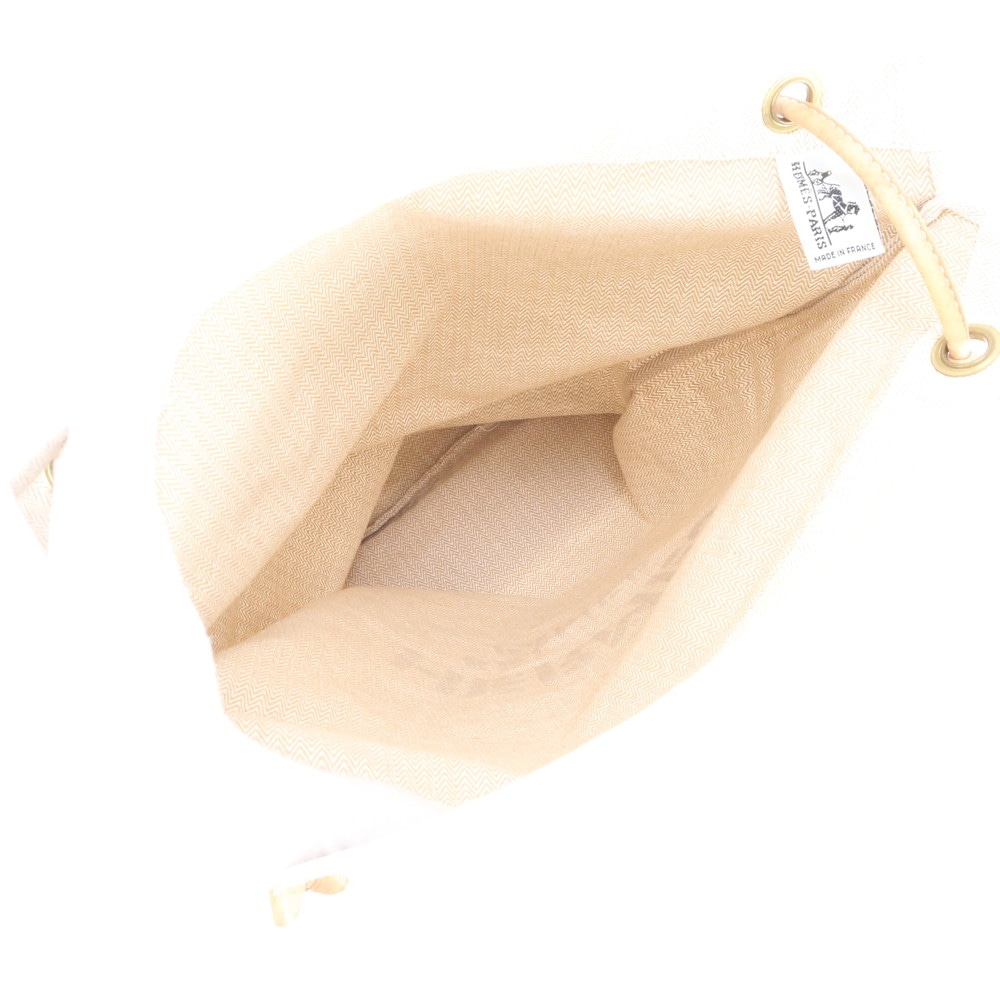 美品 アリーヌ GM トワルシェブロン レザー×キャンバス ショルダーバッグ 肩掛け トート ハンド A4 レディース RRE CQ37-10 中古