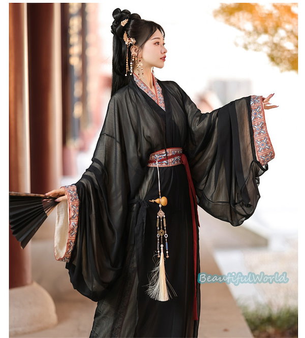 Amazon | [UPCOT] 漢服 女性の漢服ドレス 中国風刺繍妖精ドレス