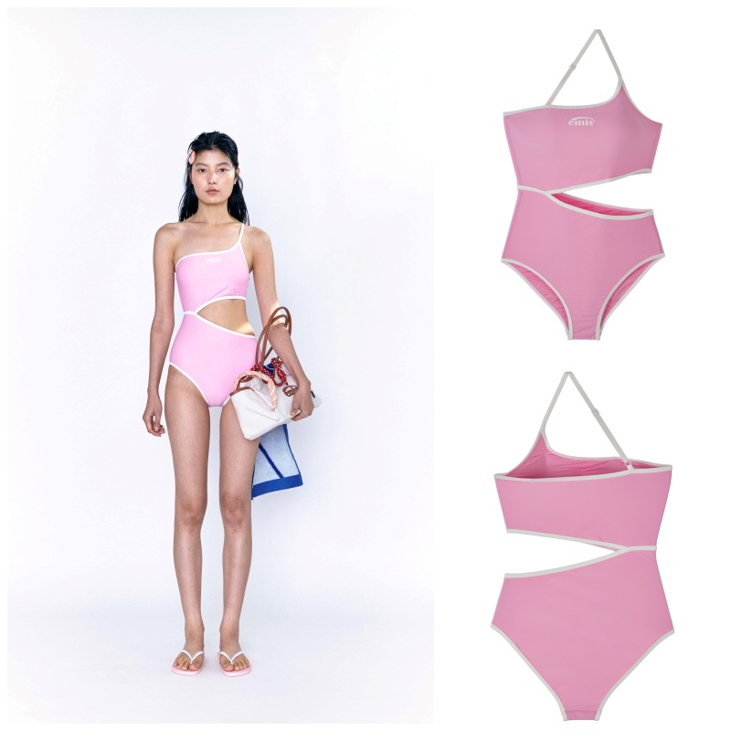 EMIS】 LOGO CUT-OUT SWIMSUIT : 3COLORS