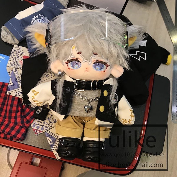 Qoo10] ウサギの耳付け男の子 ぬいぐるみ 20c