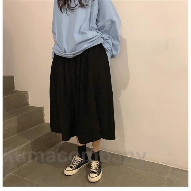 ロングスカート 厚手 レディース スカート コーデュロイ Aラインスカート 秋冬 マキシ丈スカート ウエストゴム フレアスカート ポケット付き