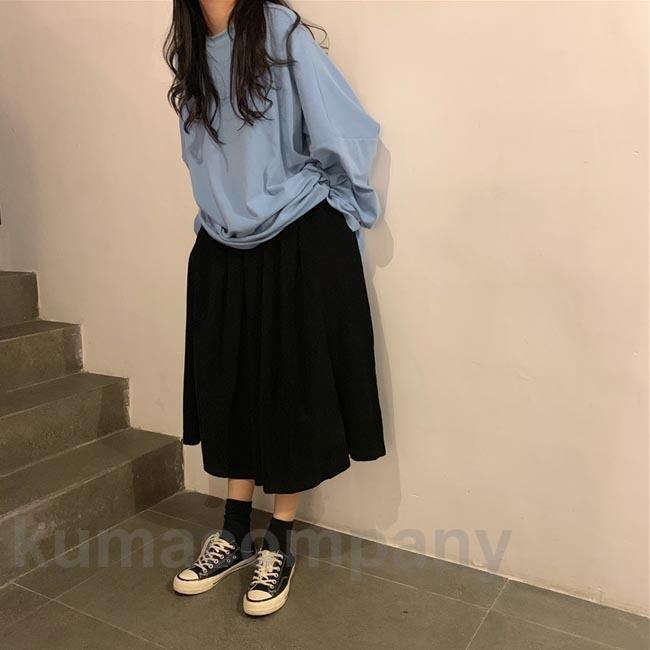 ロングスカート 厚手 レディース スカート コーデュロイ Aラインスカート 秋冬 マキシ丈スカート ウエストゴム フレアスカート ポケット付き