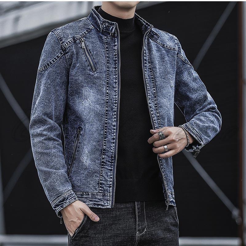 かっこいい メンズ ジージャン おしゃれ 秋冬 無地 ゆったり カジュアル デニムジャケット 長袖 大きいサイズ ボアなし/裏起毛 トップス 立ち襟 かっこいい メンズ ジージャン おしゃれ 秋冬 無地 ゆったり カジュアル デニムジャケット 長袖 大きいサイズ ボアなし/裏起毛 トップス 立ち襟