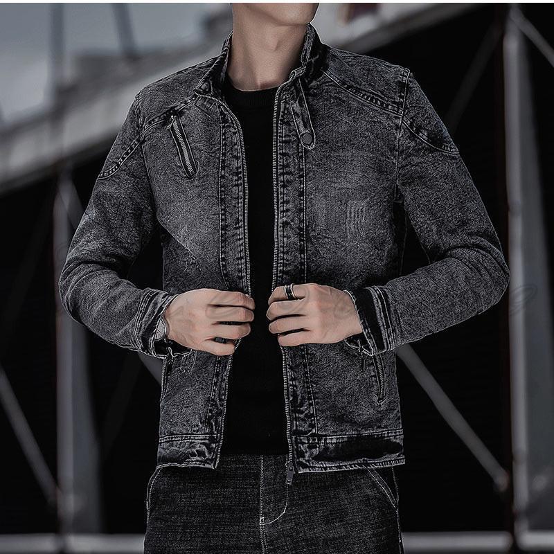 かっこいい メンズ ジージャン おしゃれ 秋冬 無地 ゆったり カジュアル デニムジャケット 長袖 大きいサイズ ボアなし/裏起毛 トップス 立ち襟 かっこいい メンズ ジージャン おしゃれ 秋冬 無地 ゆったり カジュアル デニムジャケット 長袖 大きいサイズ ボアなし/裏起毛 トップス 立ち襟