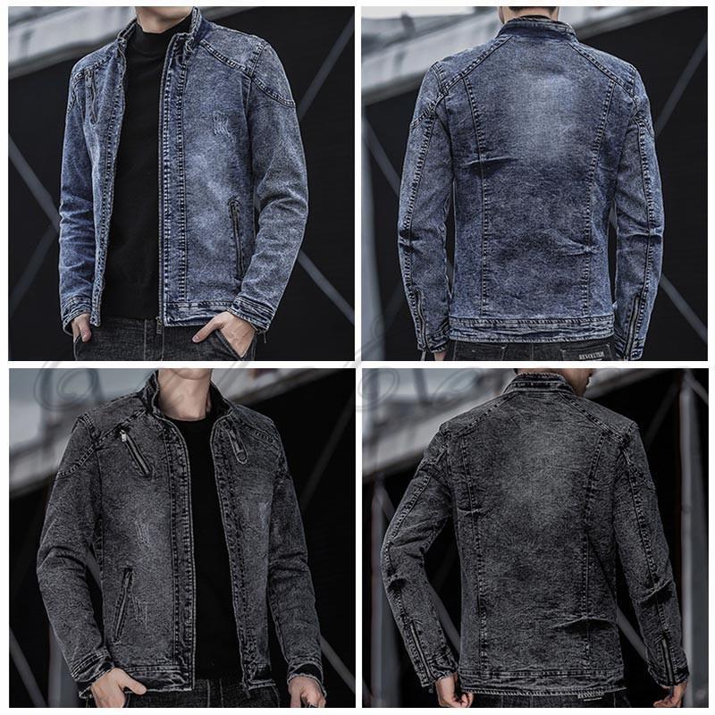 かっこいい メンズ ジージャン おしゃれ 秋冬 無地 ゆったり カジュアル デニムジャケット 長袖 大きいサイズ ボアなし/裏起毛 トップス 立ち襟 かっこいい メンズ ジージャン おしゃれ 秋冬 無地 ゆったり カジュアル デニムジャケット 長袖 大きいサイズ ボアなし/裏起毛 トップス 立ち襟